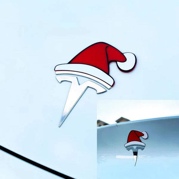 3D Santa Hat Car Sticker