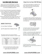Ice Tees Turf Base V3 - Turf Tee for Artificial Turf---Includes Pre-Cut Tee Variety Packs
