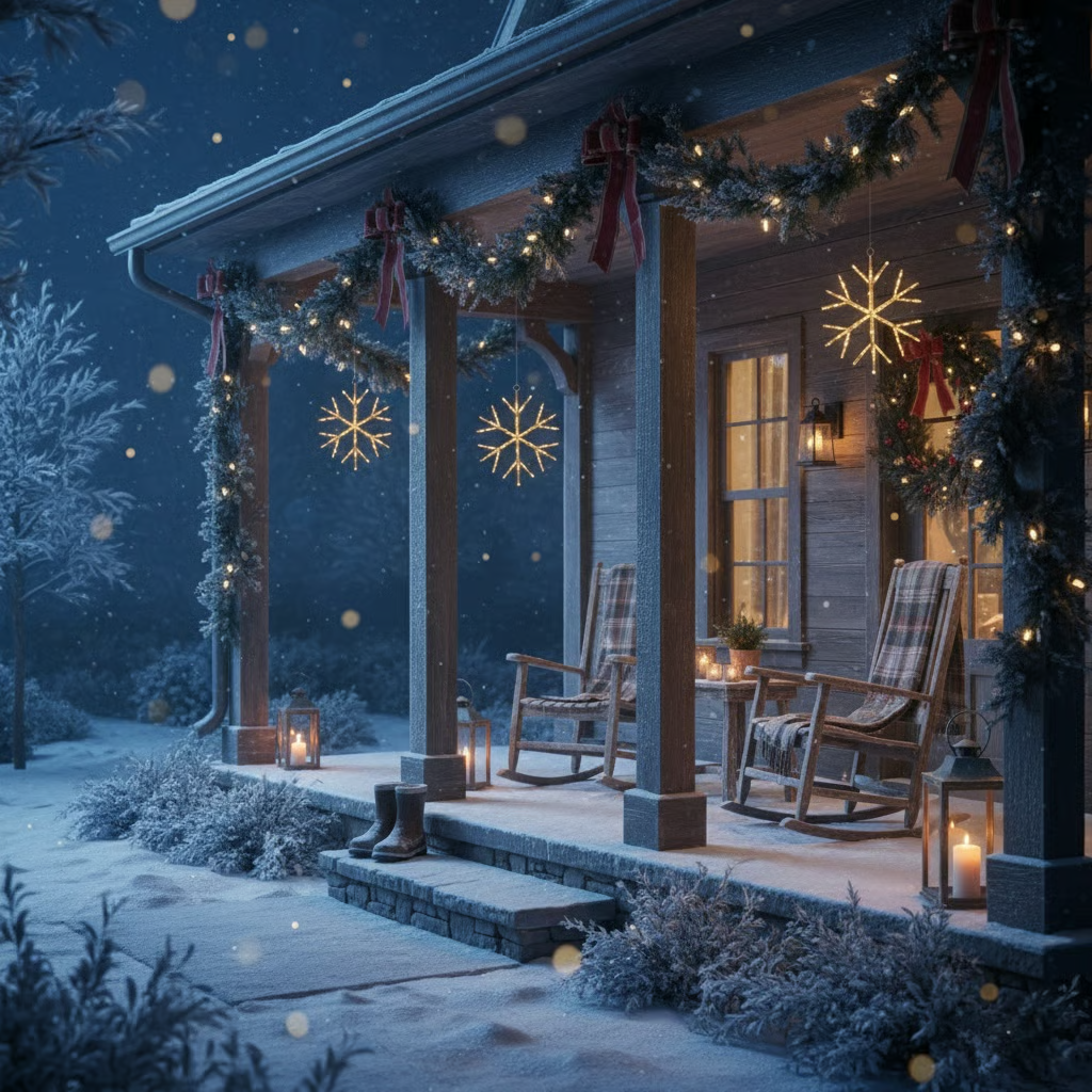 Lighted Christmas LED Snowflake Lights