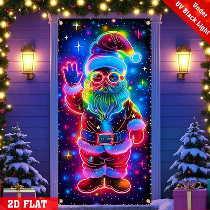 Christmas Neon Door Cover Banner Decorative