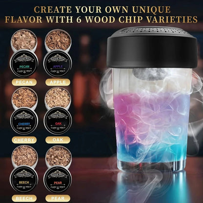 🔥Hot Sale 49% off🌟2025 New Electric Whiskey Smoker Kit with 6 Wood Chips