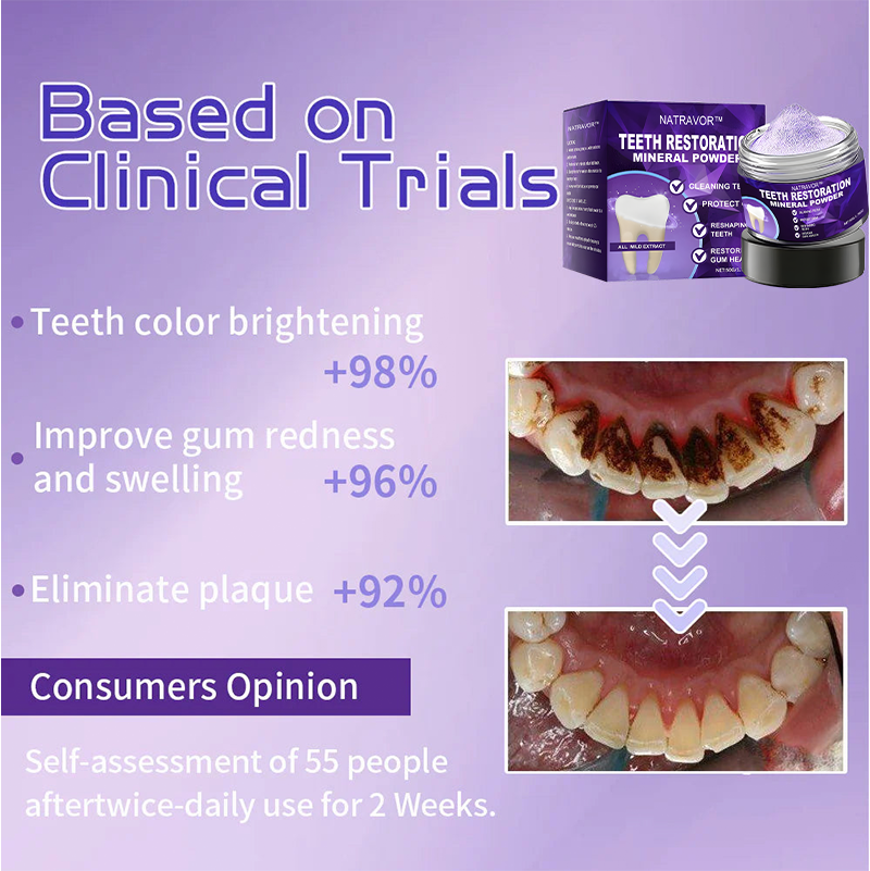 NATRAVOR™ Teeth Restoration Mineral Powder🦷(ADA recommended) (🎁Flash Sale - Don’t Miss Out)