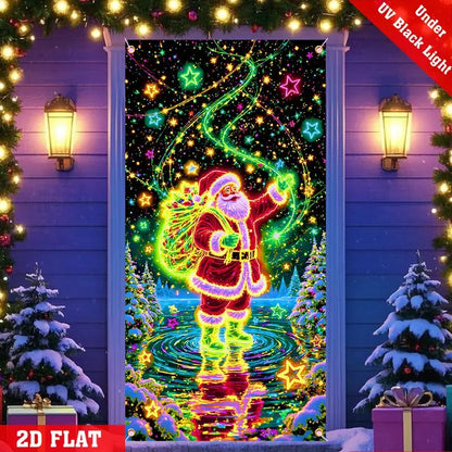 Christmas Neon Door Cover Banner Decorative