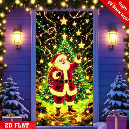 Christmas Neon Door Cover Banner Decorative