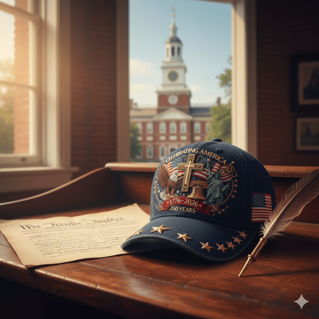 🦅Eagle & Liberty & Cross🎆United States 250th Anniversary Hat🧢