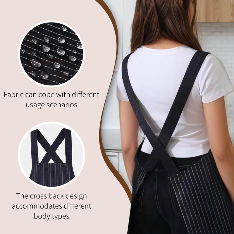 🔥Buy More Save More🔥Apron With Pockets For Women and Men -Cross Back Design with Towel