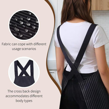 🔥Buy More Save More🔥Apron With Pockets For Women and Men -Cross Back Design with Towel