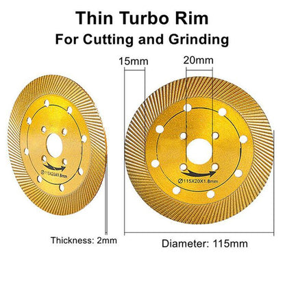 115mm Turbo Diamond Circular Saw Blade Cutting Disc for Granite Marble Tiles