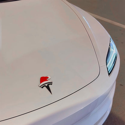 3D Santa Hat Car Sticker