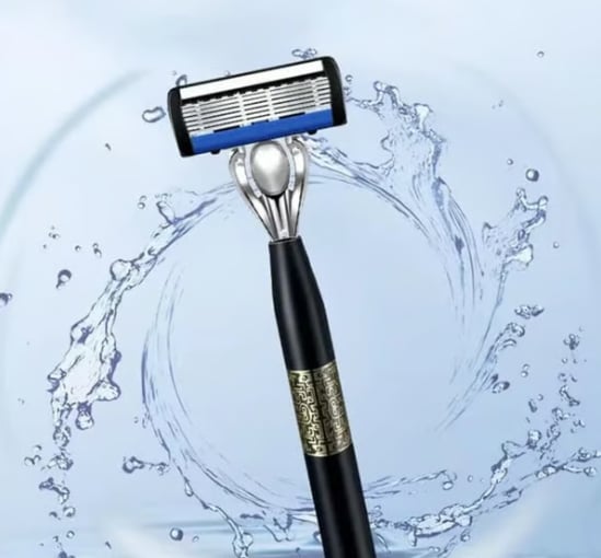 48-Piece Men's Razor Blade Replacement Set with Free Handle - Ultra Sharp Stainless Steel Blades for Smooth Shaving