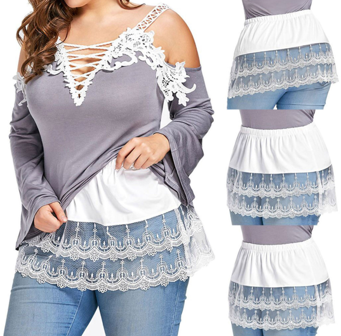 Women's Adjustable Shirt Extender And Detachable Fake Collar