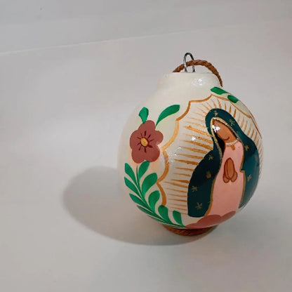 Christmas Hand Painted Virgin Spheres Ornament