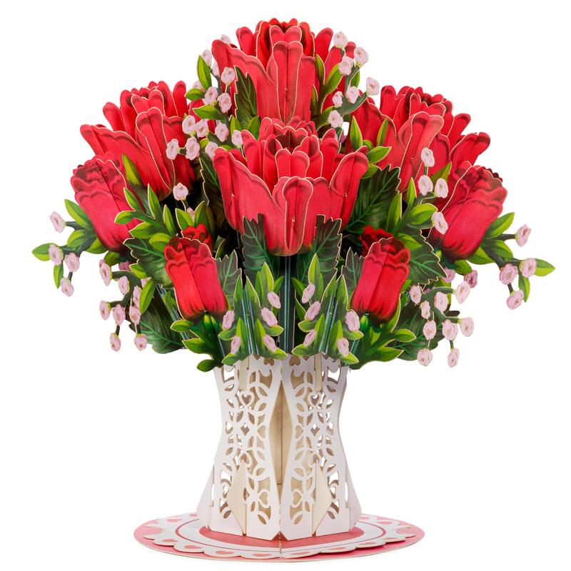 💕Hot sale 49% OFF💖 Valentine’s Day Pop-Up Card – Paper Flower Bouquet Greeting Card 💐