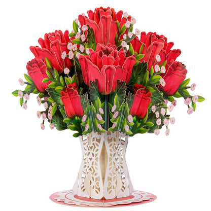 💕Hot sale 49% OFF💖 Valentine’s Day Pop-Up Card – Paper Flower Bouquet Greeting Card 💐