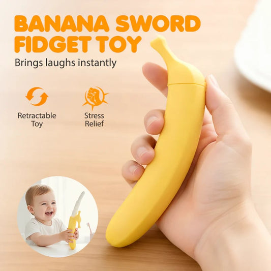 Funny Retractable Banana Sword Fidget Toy