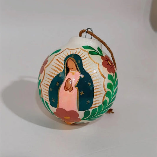 Christmas Hand Painted Virgin Spheres Ornament