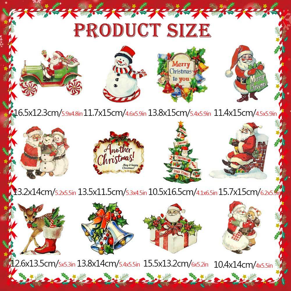 Christmas Themed DIY Magnetic Sticker Refrigerator Decorations