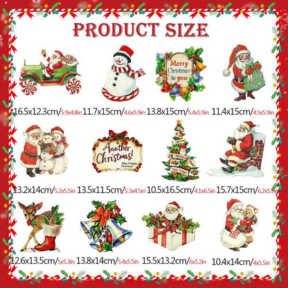 Christmas Themed DIY Magnetic Sticker Refrigerator Decorations