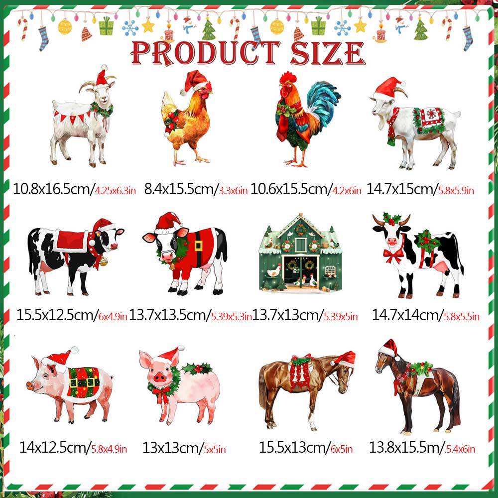 Christmas Themed DIY Magnetic Sticker Refrigerator Decorations
