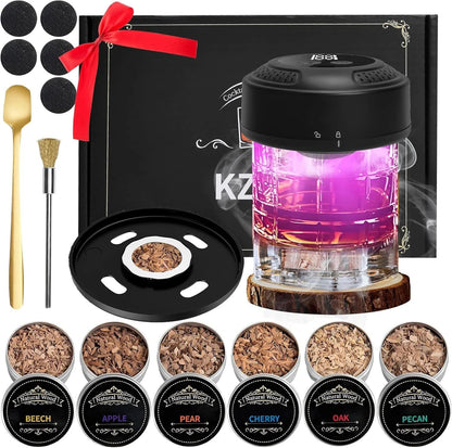 🔥Hot Sale 49% off🌟2025 New Electric Whiskey Smoker Kit with 6 Wood Chips
