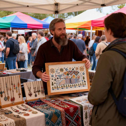 🔥Last Day 49% OFF - 🐱Winter Town Cat Cross Stitch Kit