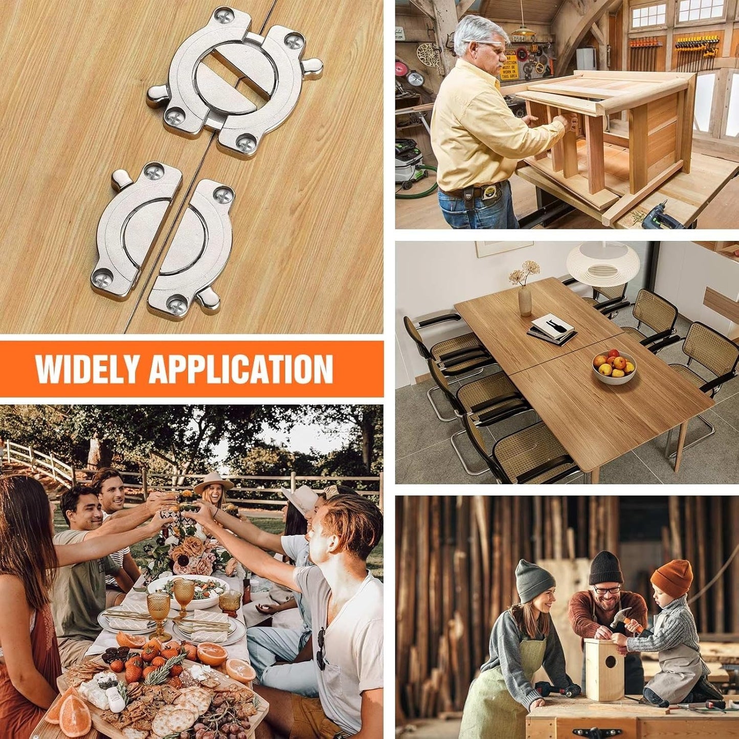 Zinc Alloy Table Panel Connectors For Furniture