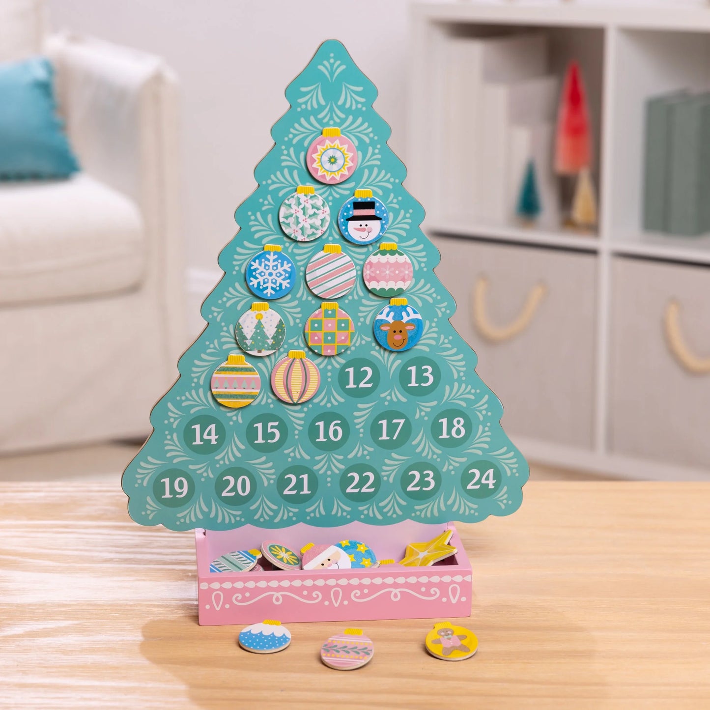 Countdown to Christmas Wooden Magnetic Advent Calendar