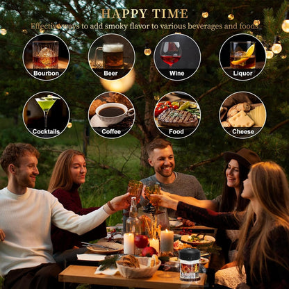 🔥Hot Sale 49% off🌟2025 New Electric Whiskey Smoker Kit with 6 Wood Chips