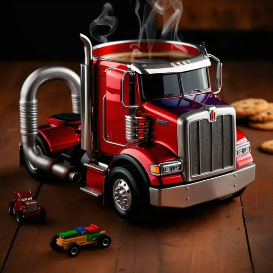 Handmade Semi-Truck Coffee Mug (Buy 2 Free Shipping)
