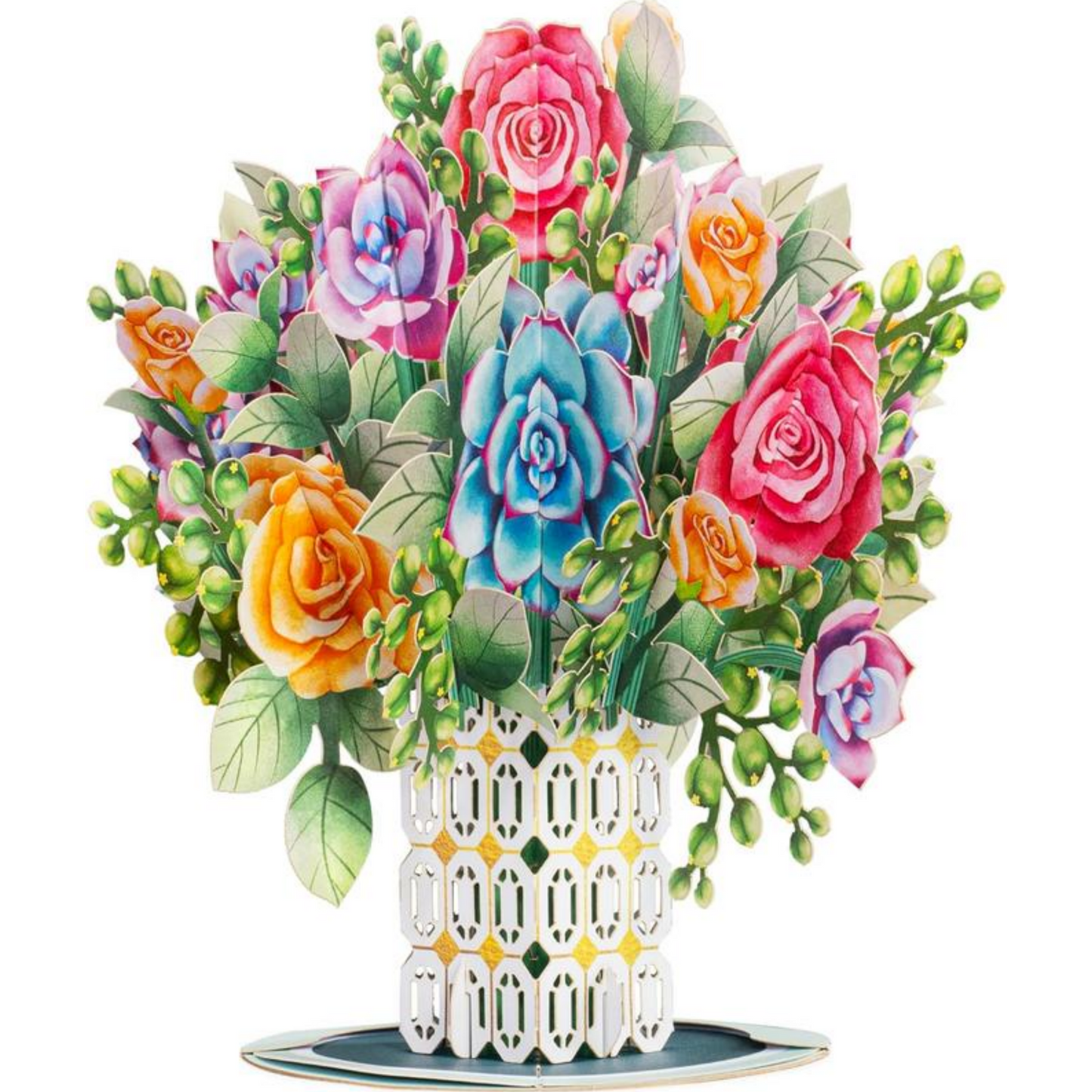 💕Hot sale 49% OFF💖 Valentine’s Day Pop-Up Card – Paper Flower Bouquet Greeting Card 💐