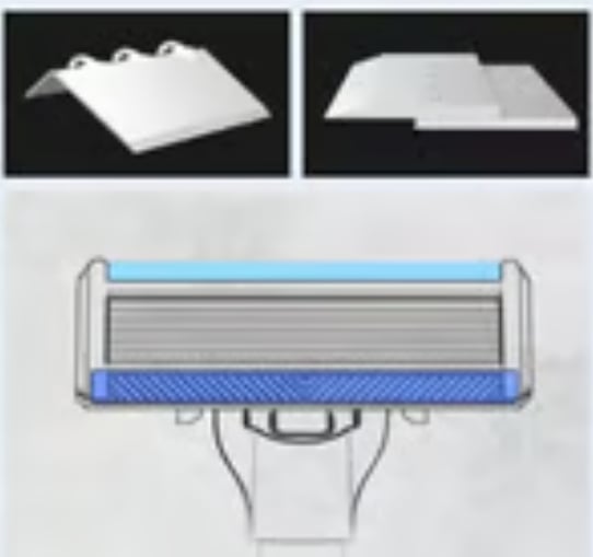 48-Piece Men's Razor Blade Replacement Set with Free Handle - Ultra Sharp Stainless Steel Blades for Smooth Shaving