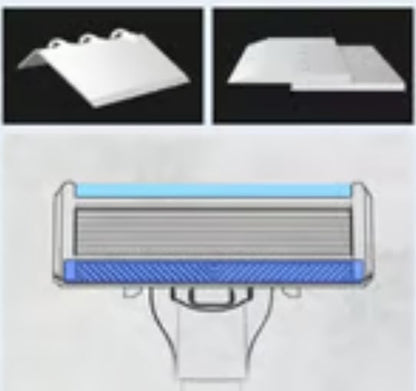 48-Piece Men's Razor Blade Replacement Set with Free Handle - Ultra Sharp Stainless Steel Blades for Smooth Shaving