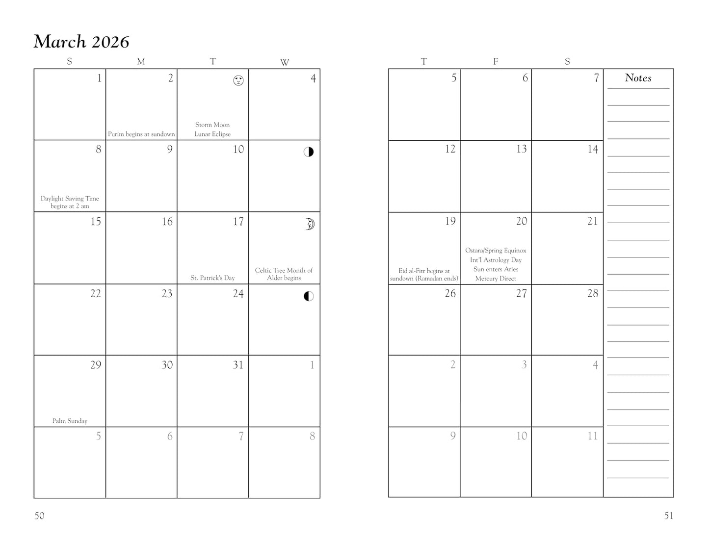 Witches’ Datebook 2026