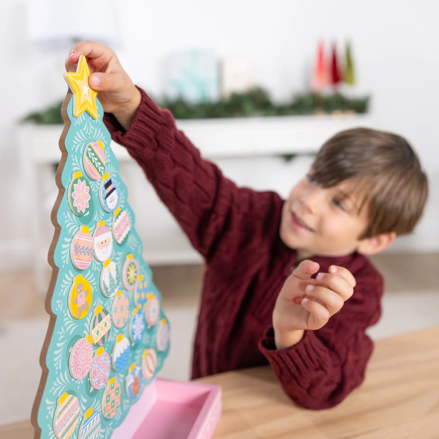 Countdown to Christmas Wooden Magnetic Advent Calendar