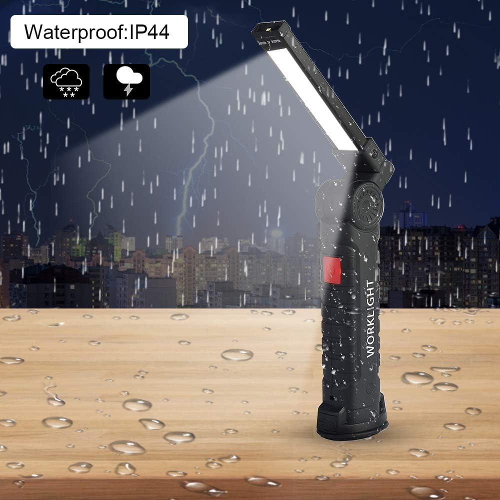 Portable Rechargeable LED Work Lights with Magnetic Base
