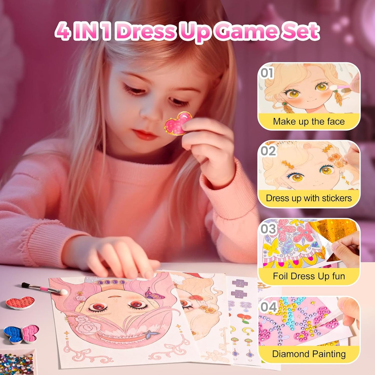 4 in 1 Princess Art Craft Kits