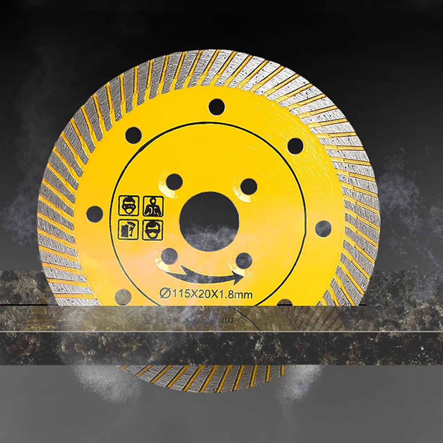 115mm Turbo Diamond Circular Saw Blade Cutting Disc for Granite Marble Tiles