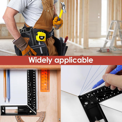 Multi-Angle Measuring Square Ruler for Woodworking