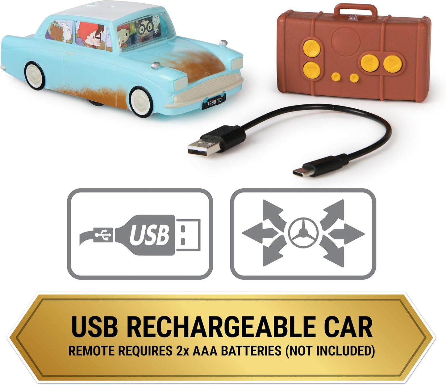 Wizarding World Harry Potter Weasley’s Flying Remote Control Car with Zero Gravity Technology