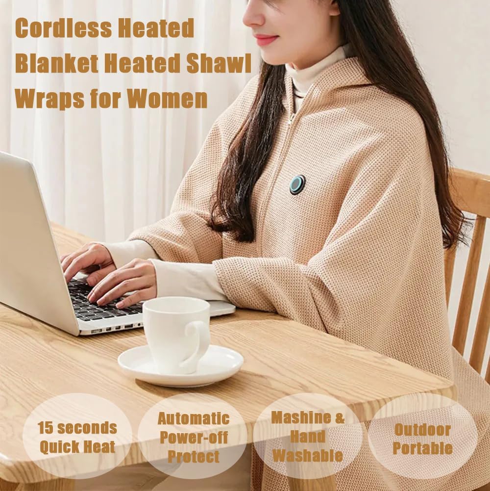 🎅Best Winter Gifts 🔥 Portable Heated Shawl (Buy 2 Free Shipping)