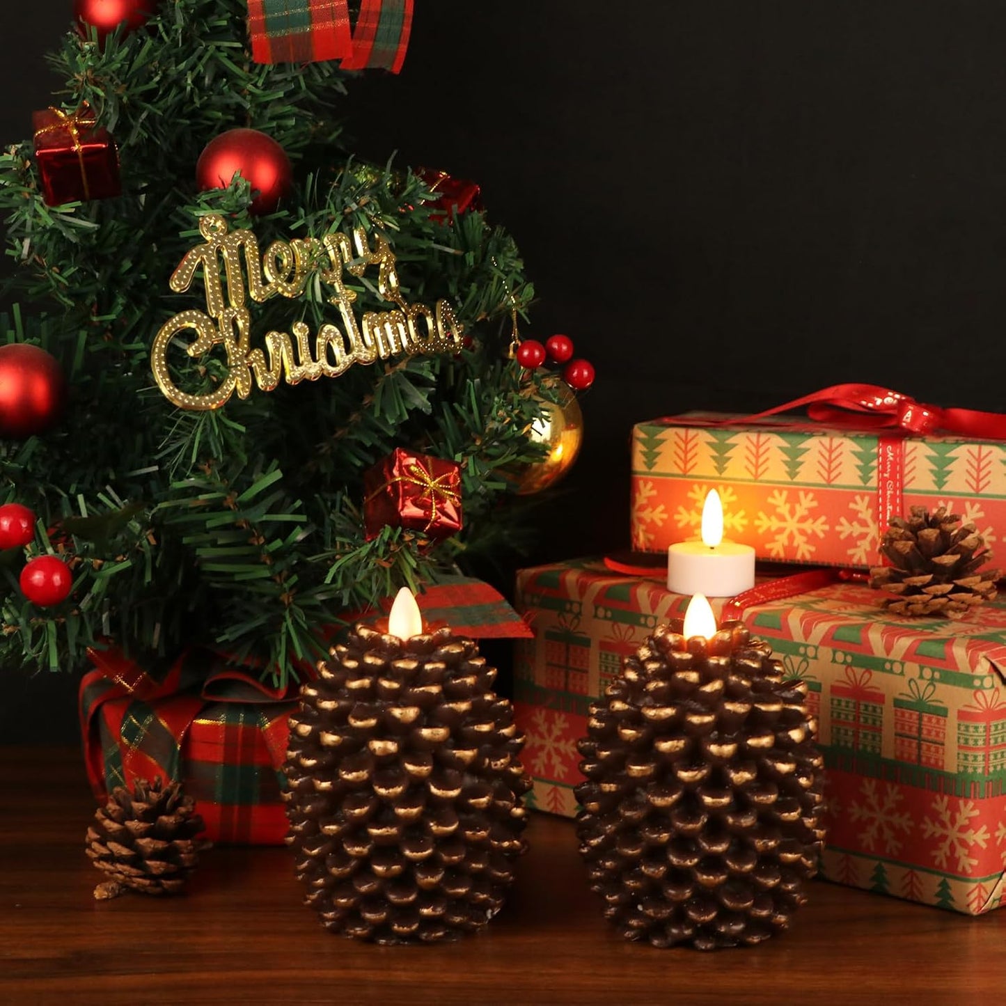 🎄Early Christmas Sale 49% OFF🎁 ✨Flameless Pinecone Candles