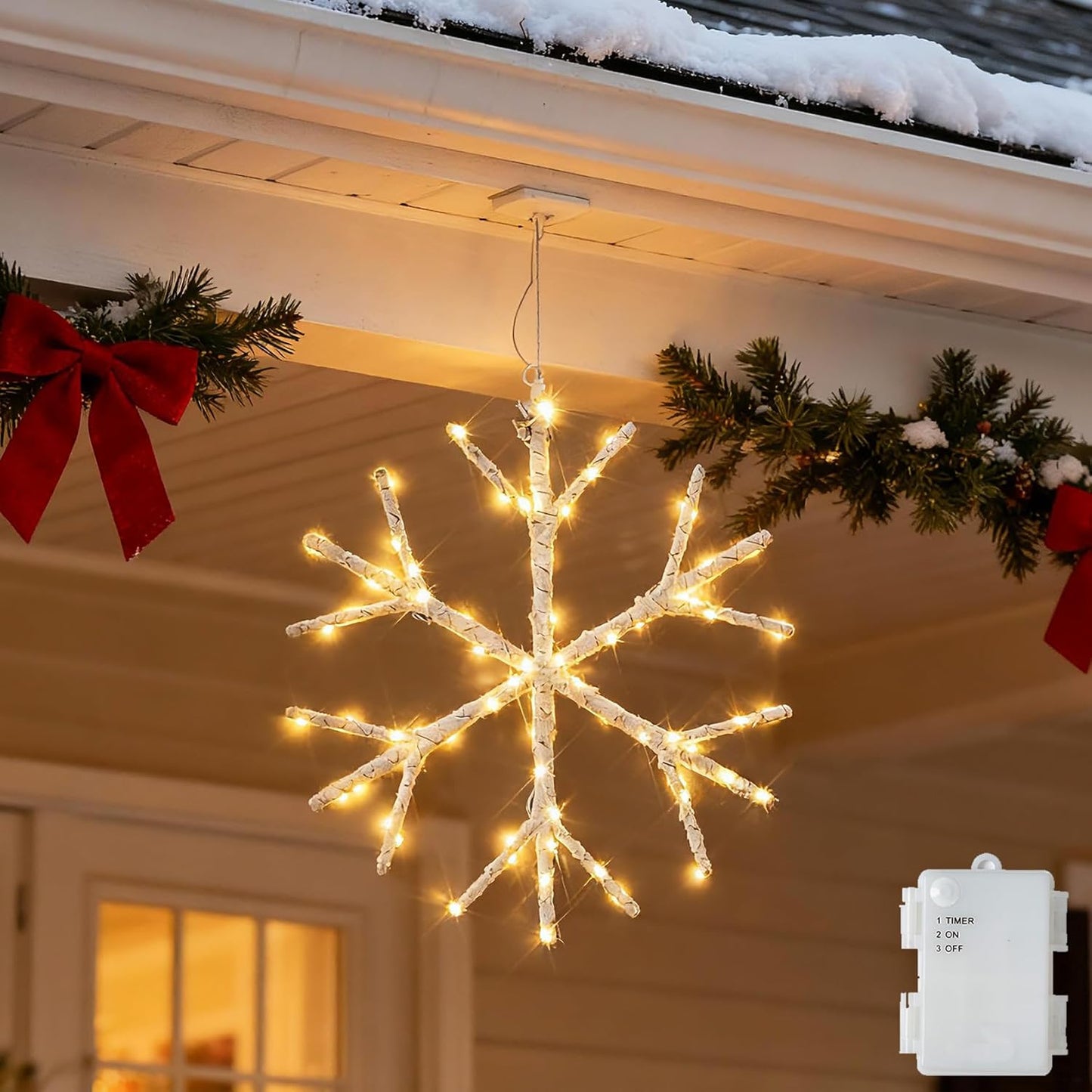Lighted Christmas LED Snowflake Lights