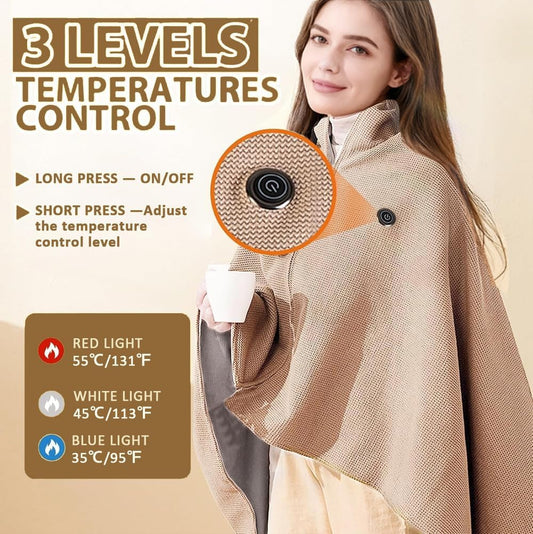 🎅Best Winter Gifts 🔥 Portable Heated Shawl (Buy 2 Free Shipping)