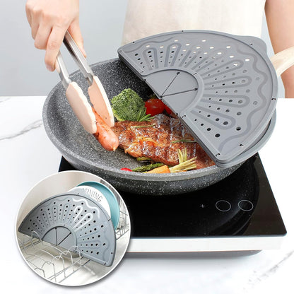 Multi-Use Silicone Splatter Screen For 10, 11 and 12 Inch Frying Pan