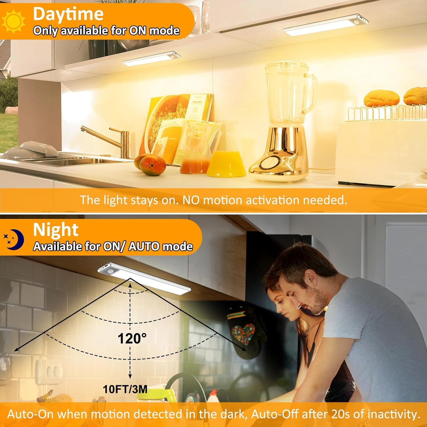 Rechargeable Motion Sensor Under Cabinet Lights