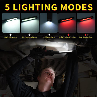 Portable Rechargeable LED Work Lights with Magnetic Base