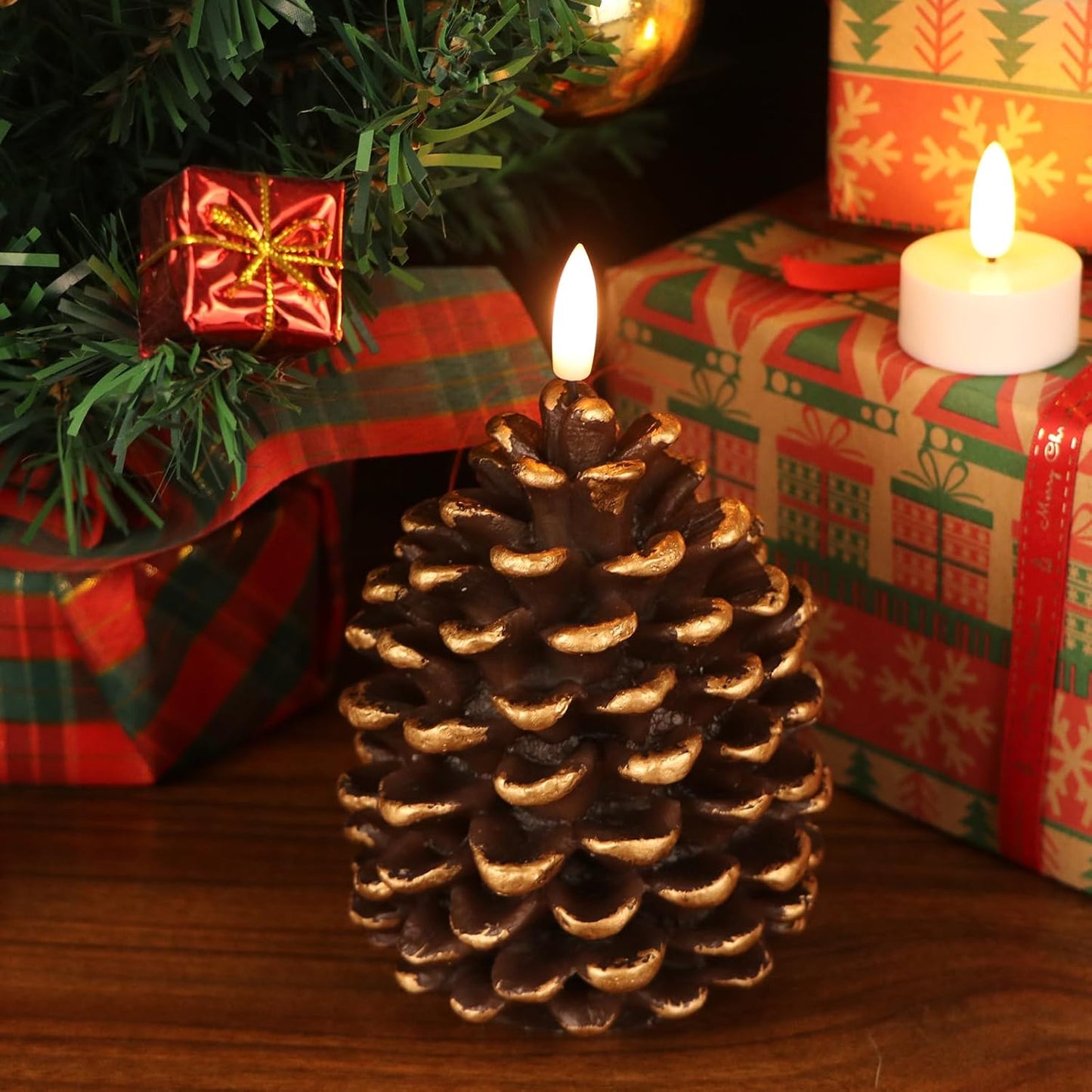 🎄Early Christmas Sale 49% OFF🎁 ✨Flameless Pinecone Candles