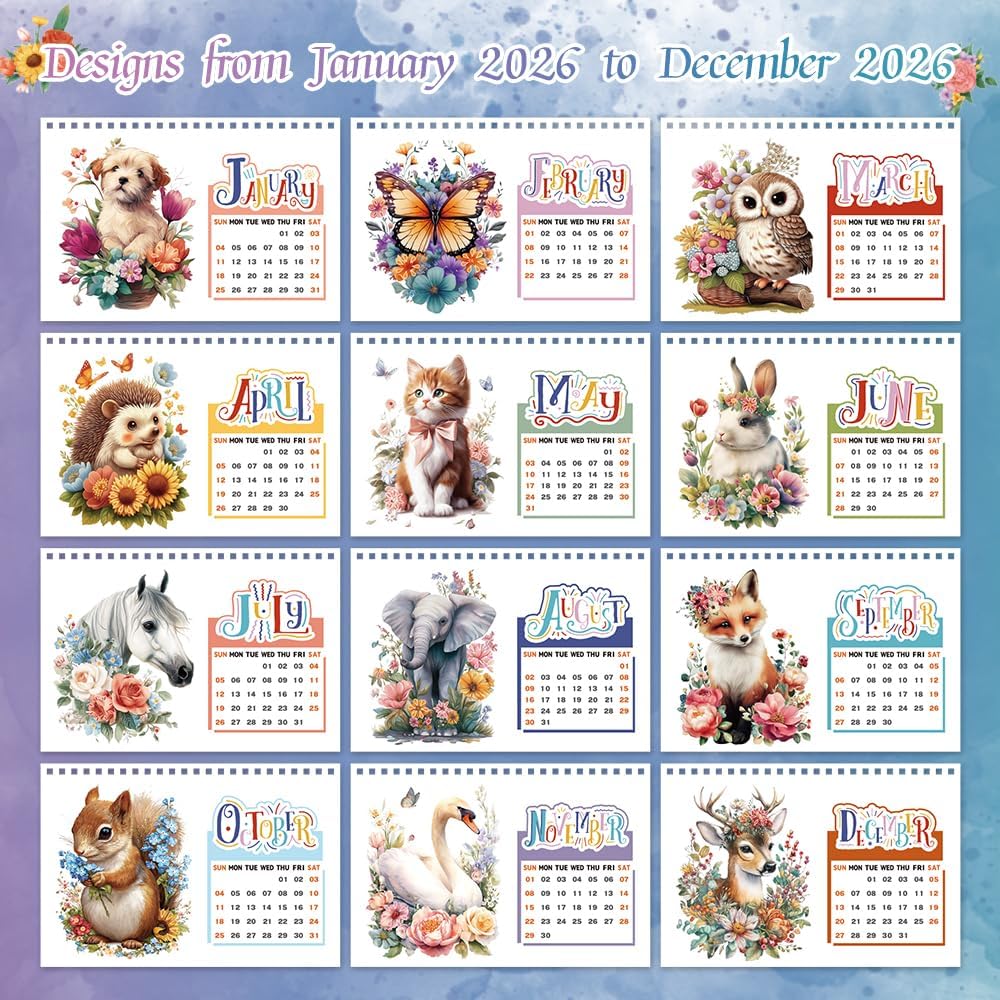 2026 Calendar Desk Calendar DIY Diamond Painting Art
