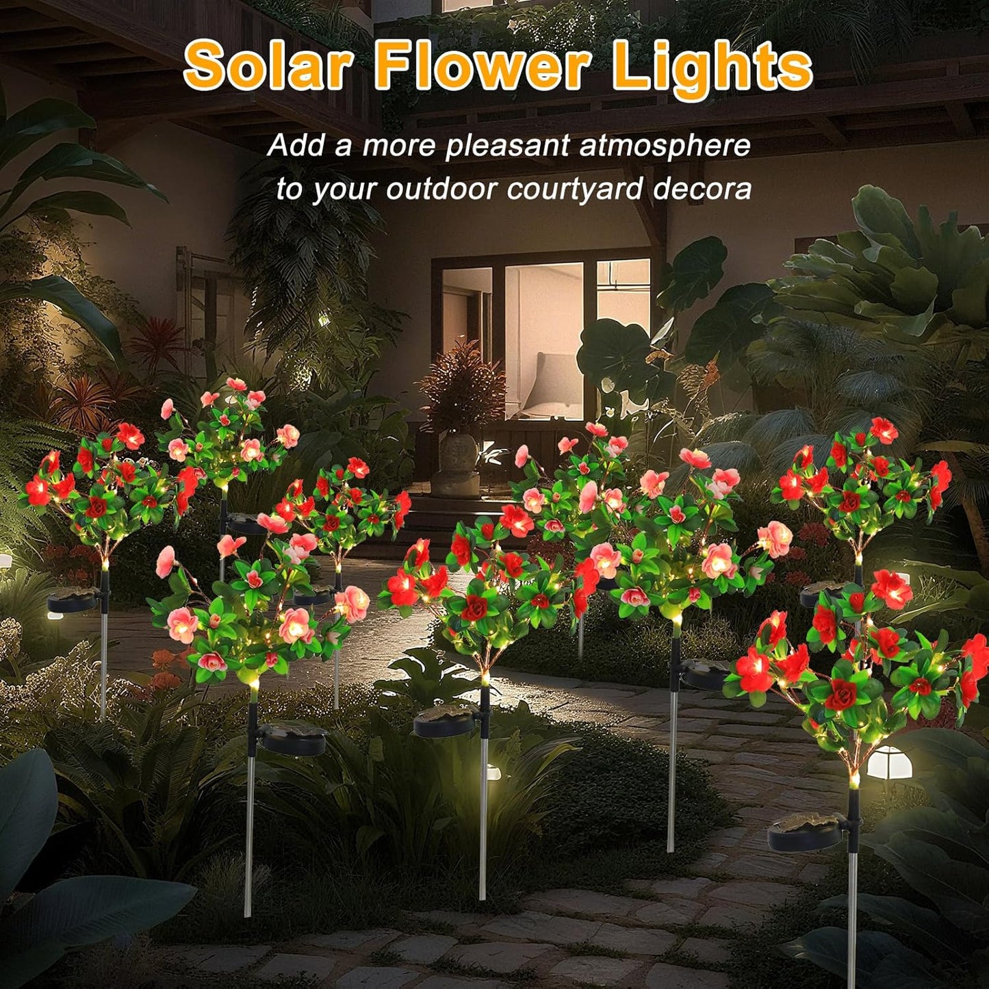 🎁Hot Sale Promotion 49% OFF🔥 Outdoor Waterproof Artificial Azalea Solar Lights