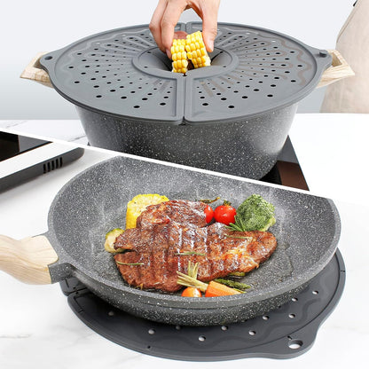 Multi-Use Silicone Splatter Screen For 10, 11 and 12 Inch Frying Pan